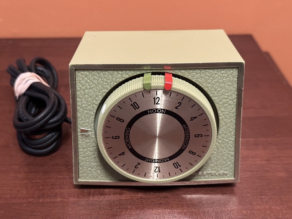 MCM Westclox Avocado Green 24 Timer Switch Timer S35 52009 Working