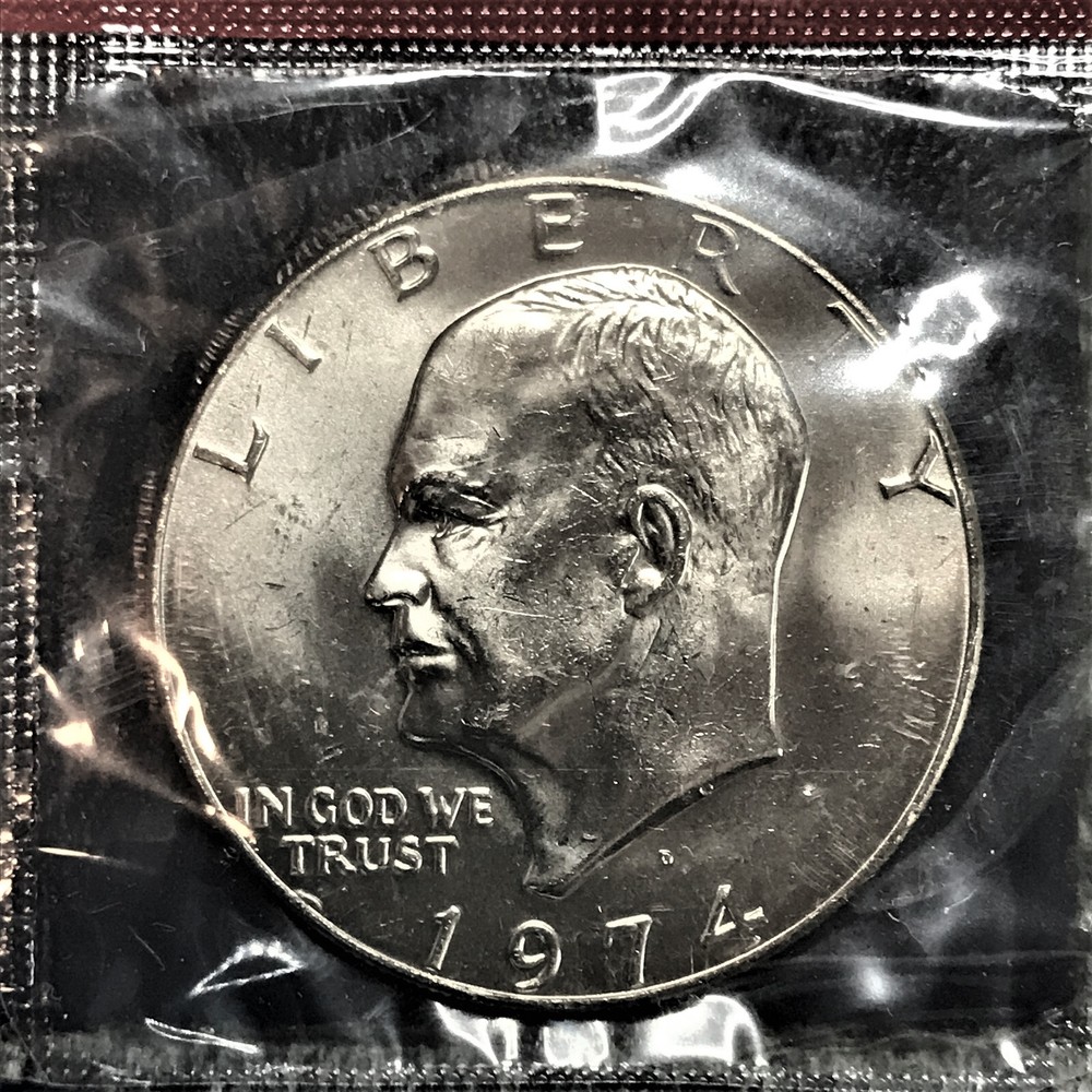 1974 D BU Eisenhower Dollar Clad No Silver in cello