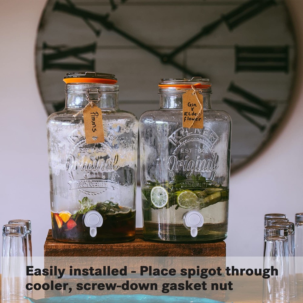 3 Pcs Push Button Water Spigot Plastic Cooler Spigot for Igloo 2/3/5/10 Gallon