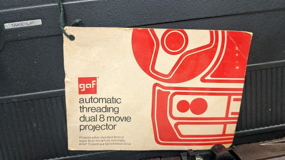 Vintage Gaf Automatic Threading Dual 8 Movie Projector