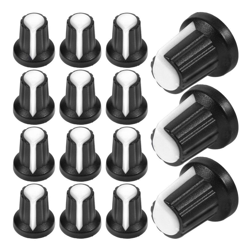20 Pcs Rotary Volume Control Knob Instrument Knobs Potentiometer Plastic