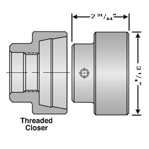 HARDINGE 5C - 2" DEEP DEPTH COLLET CLOSER - HARDINGE THREAD MOUNT