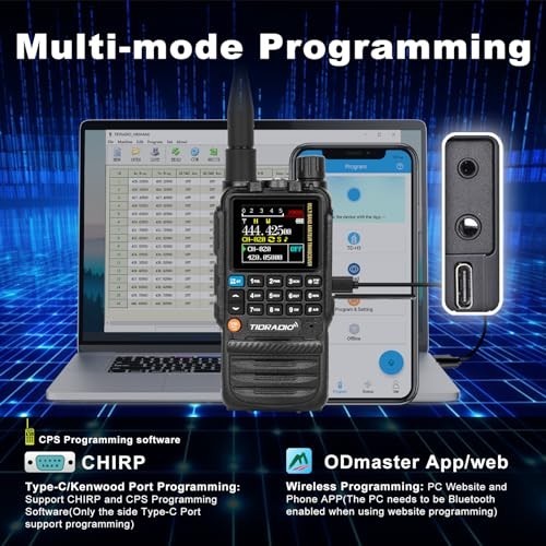 TIDRADIO TD-H3 GMRS Radios Handheld, APP/Web Bluetooth Programming, 8-Band Long