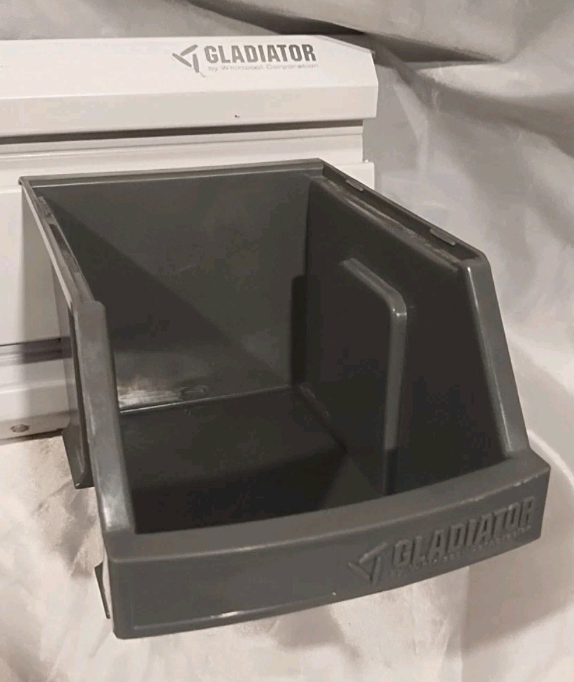2 Gladiator Storage Bins for Garage Wall Hook System Lot of Two