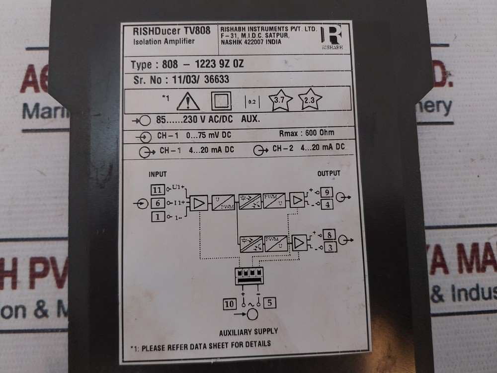RISHABH RISHDUCER Isolation Amplifier TV 808
