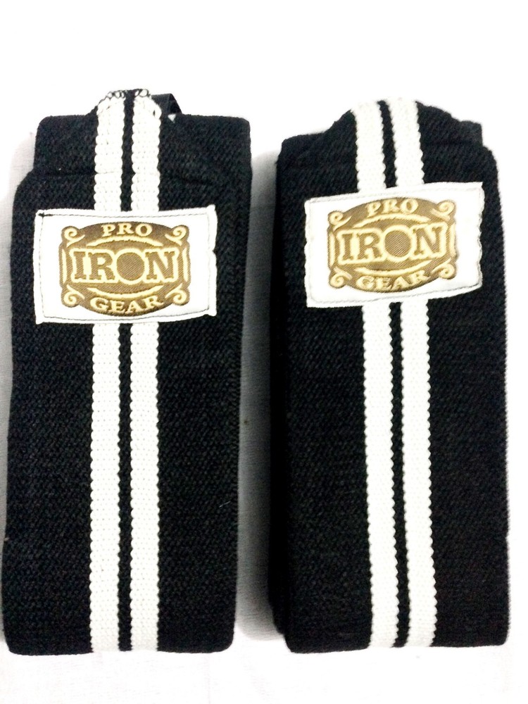 WEIGHTLIFTING KNEE WRAPS GYM TRAINING SUPPORT BANDAGES STRAPS