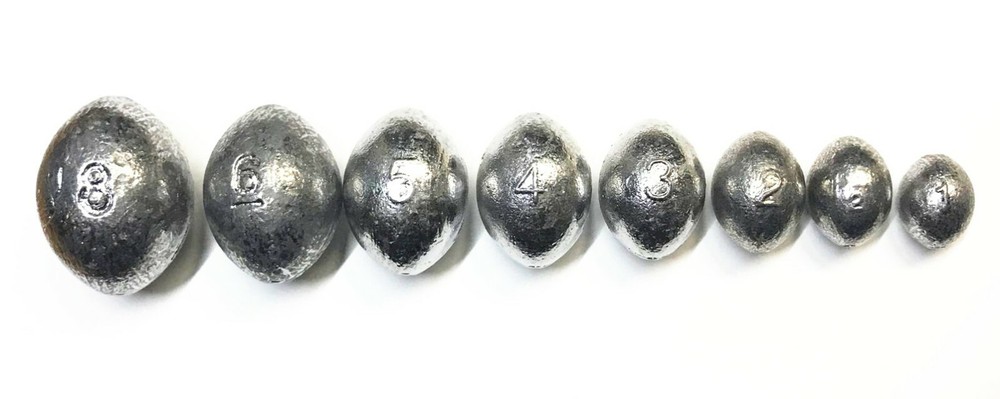 Egg sinkers fishing sinker - 10 per pack