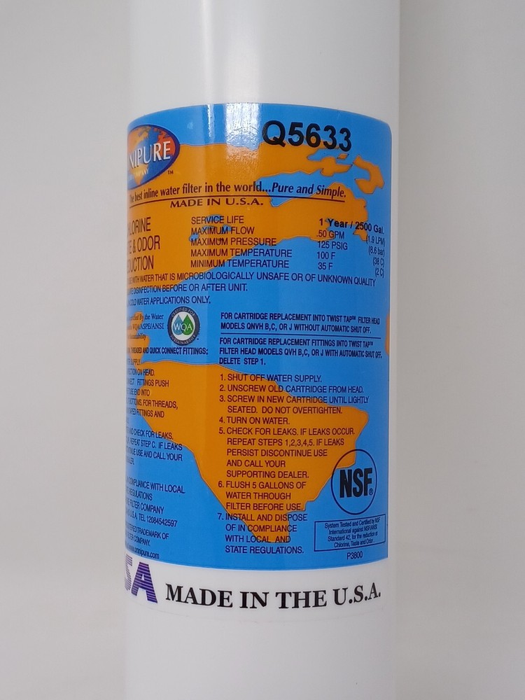 Omnipure Q5633 Q Series Replacement Water Filter Cartridge