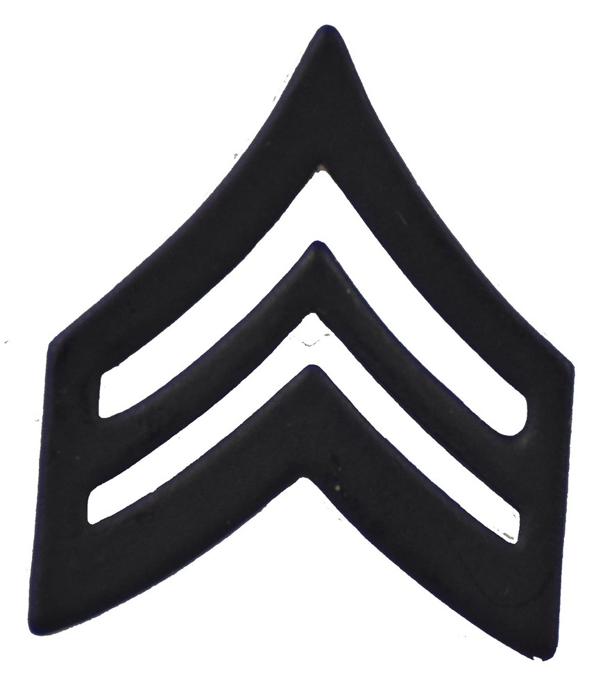 ARMY SGT. STRIPES (Black) HAT PIN