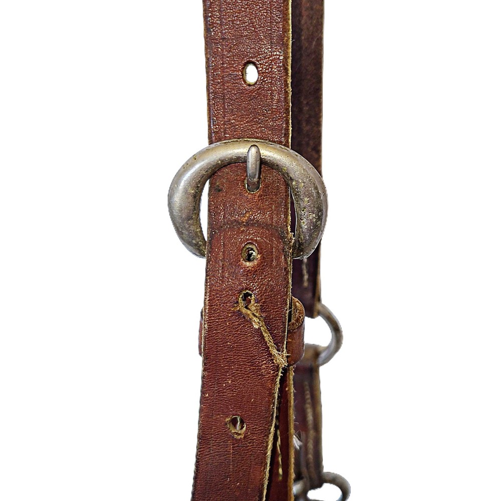 Unmarked Metal Nose Training One Ear Sidepull Bosal Bitless Bridle Hackamore
