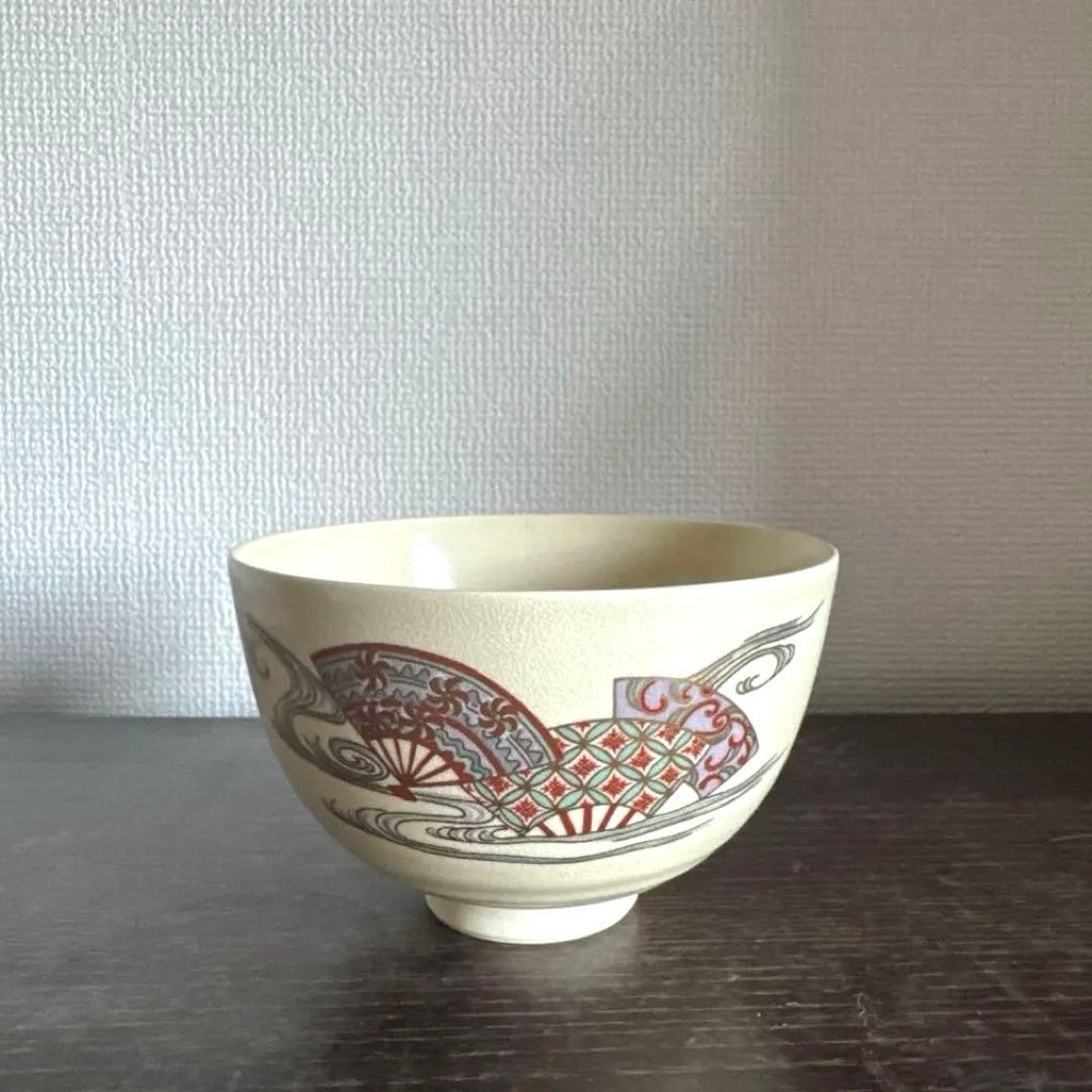 Tea Utensils Matcha with pattern