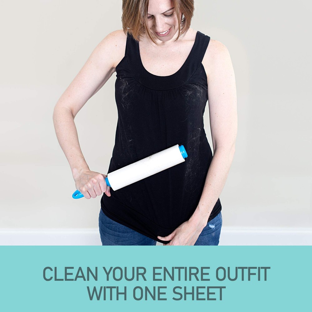 -Extra Large Lint Roller, 2 Rollers and 2 Refills, 90 Sheets per Roll, Perfec...