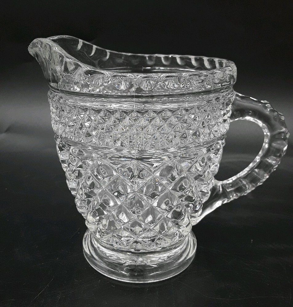 Anchor Hocking Wexford Pattern Clear Crystal Creamer