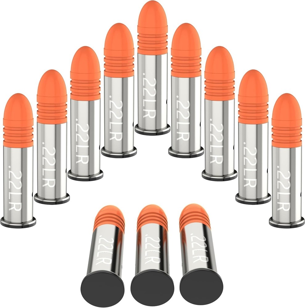 22LR Snap Caps Training Dummy Rounds Practice Safe Loading,Orange, 12PK