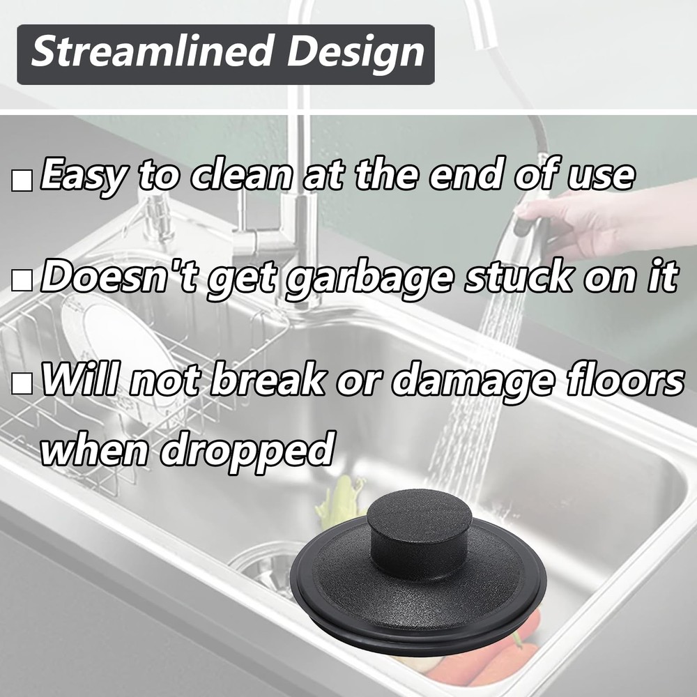 Sink Stopper Exact Replacement for InSinkErator STP-PL/STPPL Black