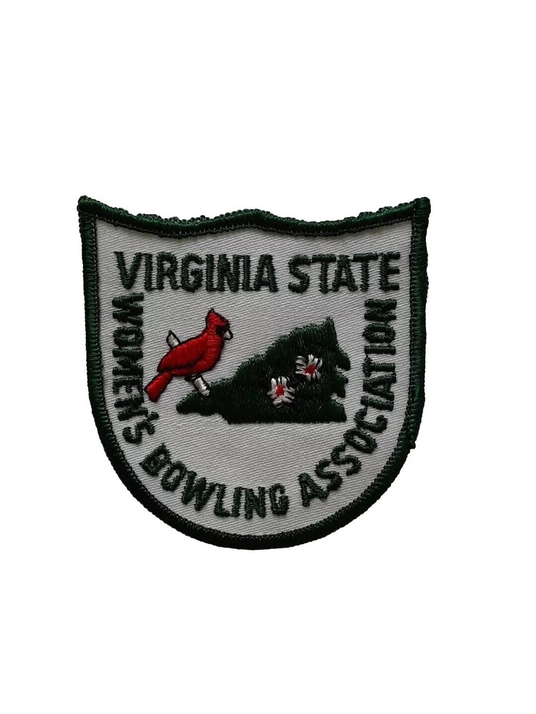 Vintage Bowling Patch Virginia State Womens Bowling Association