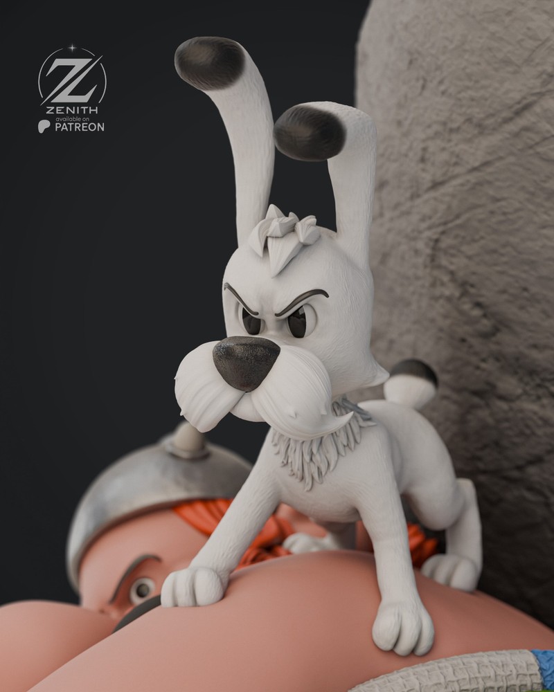 Asterix And Obelix Statue 3D Printed Kit Unpainted/Unassembled