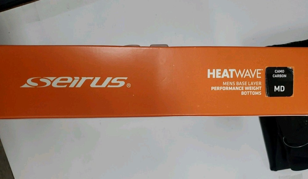 New Seirus Heatwave Body Mapped Base Layer Bottom Black Size Medium
