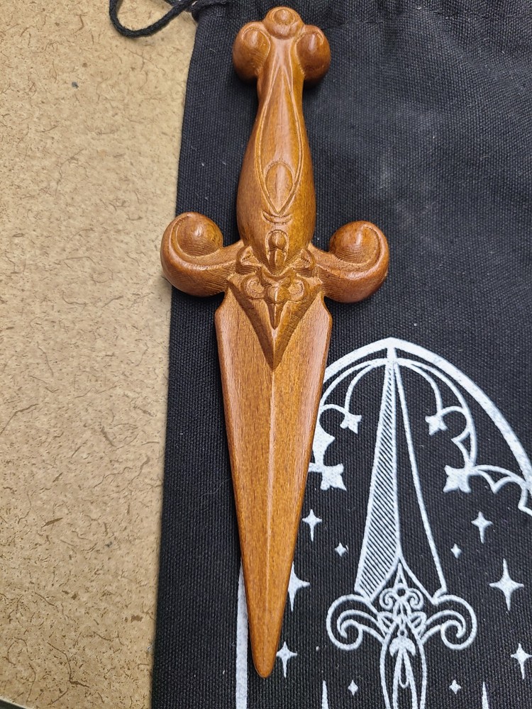 Beech Wood Athame 7"