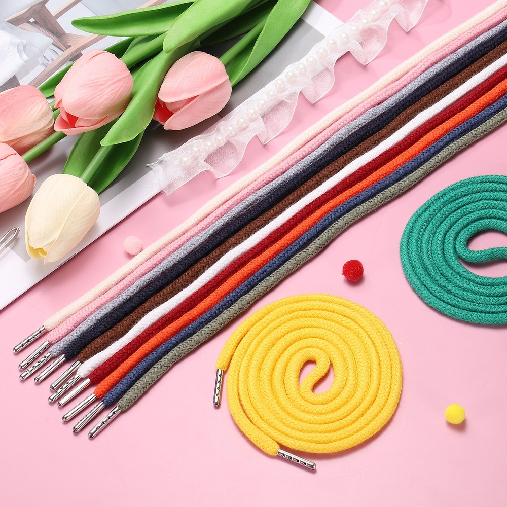 2 Pcs Hoodie Strings Drawstring Cords with Easy Threader (Light Pink)