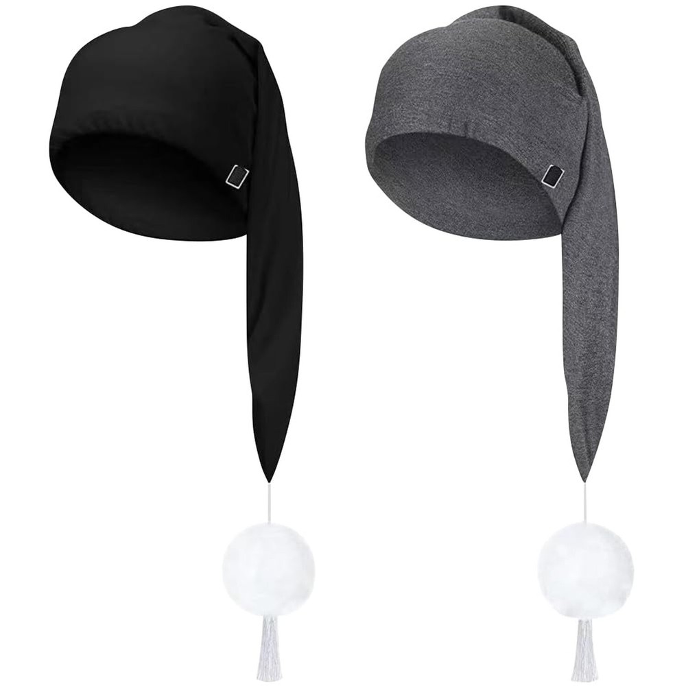 2 Pcs Sleeping Nightcap for Men Women Adjustable Stocking Sleeping Cap Night ...