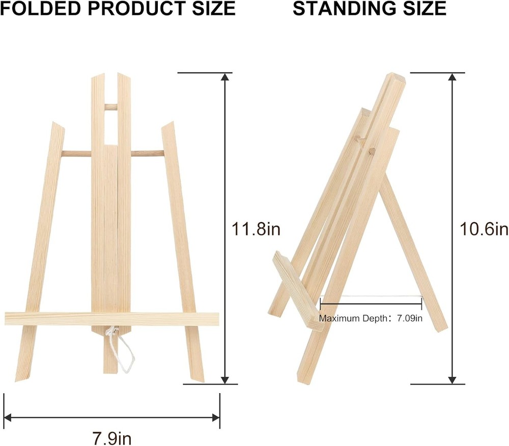Natural Wood 11" tall Art Display Easel - Quantity 1