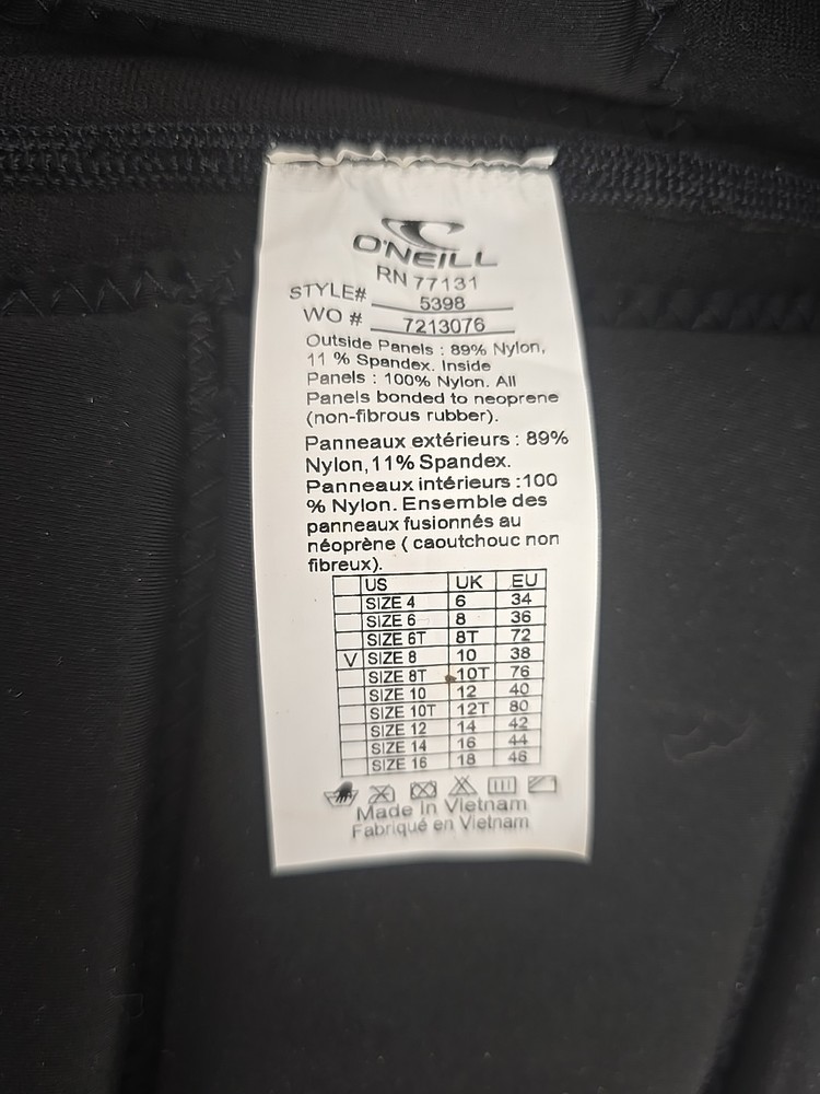 Oneil Bahia Comp Life Vest -Womens Size 8