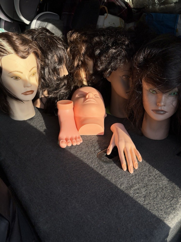 Mannequin Head with Human Hair