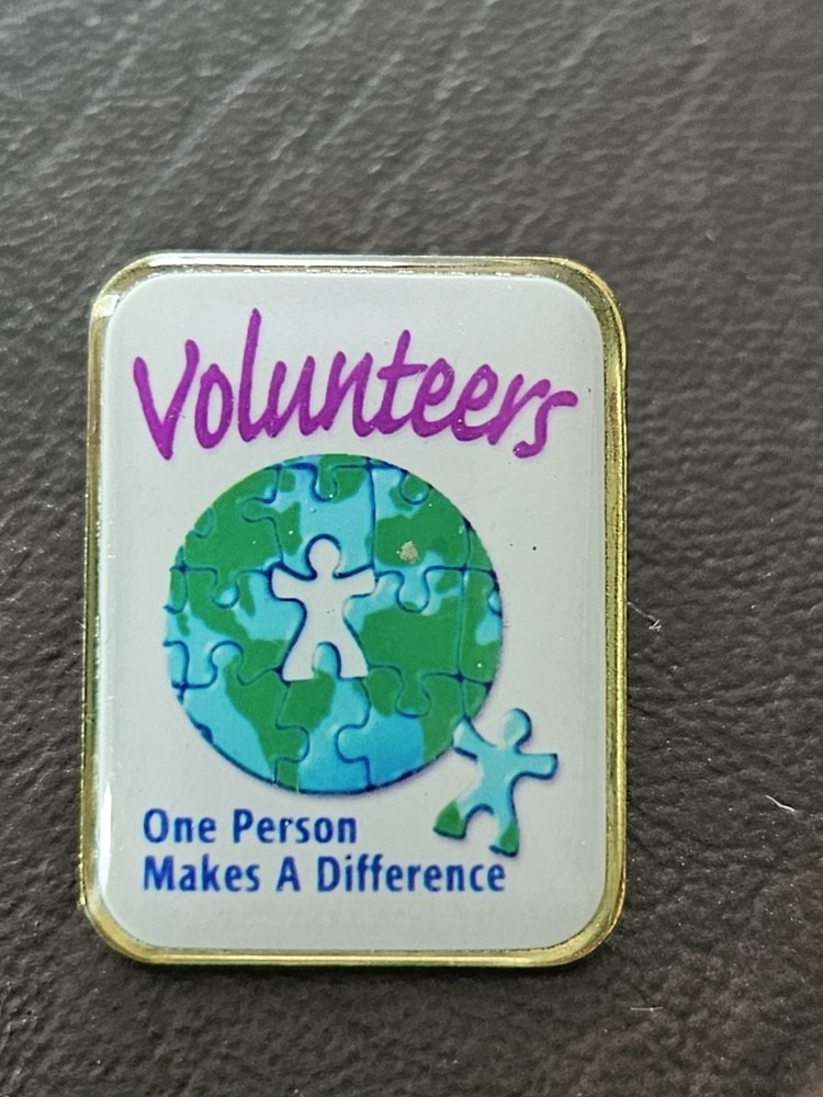 Volunteers One Person Makes a Difference Lapel Hat Pin