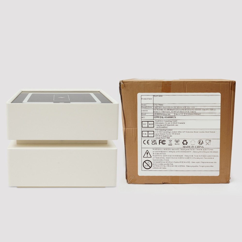 Smart Nightstand W/ Tri color sensor light+Wireless Charging+USB Bedside Table