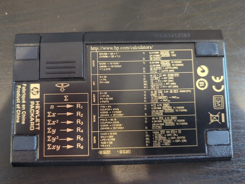 VTG HEWLETT PACKARD HP-12C CALCULATOR TESTED WORKING