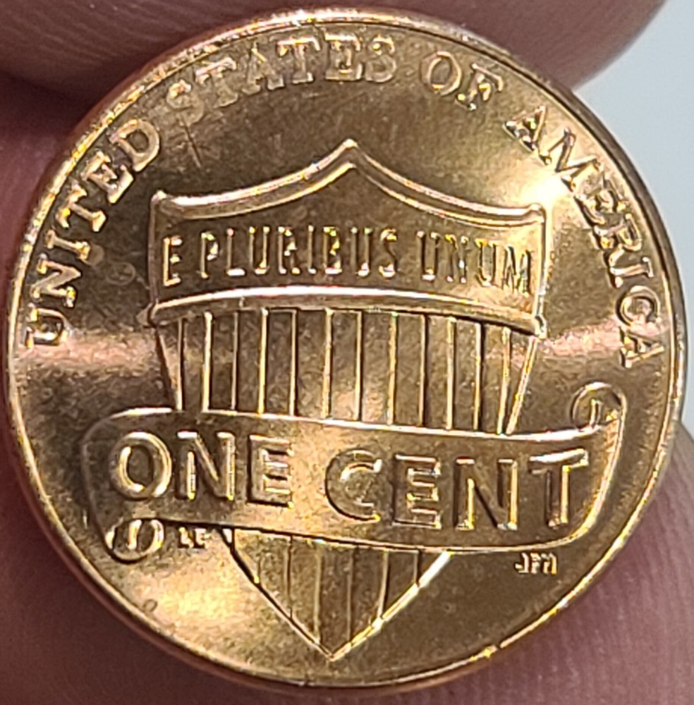 2022 Lincoln Head Shield Penny Reverse Grease Error No Mint Uncirculated