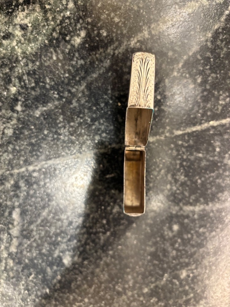 Vintage Italian Made Hand Engraved 800 Silver Lighter Case