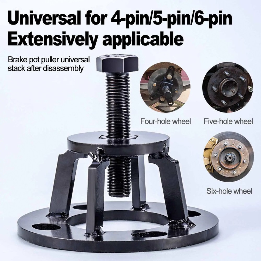 Universal Brake Drum Puller Tool for Wheel Hubs — 4 5 6 Hole Compatibility