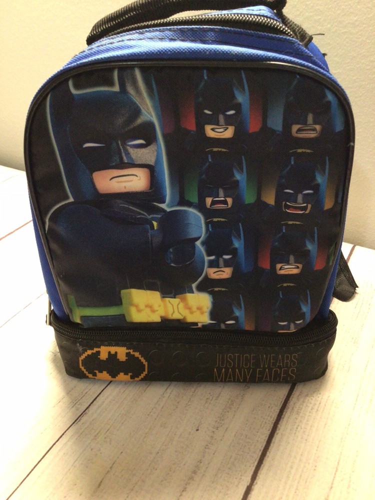 Batman Lego Dual Compartment Lunchbox Detachable Cape