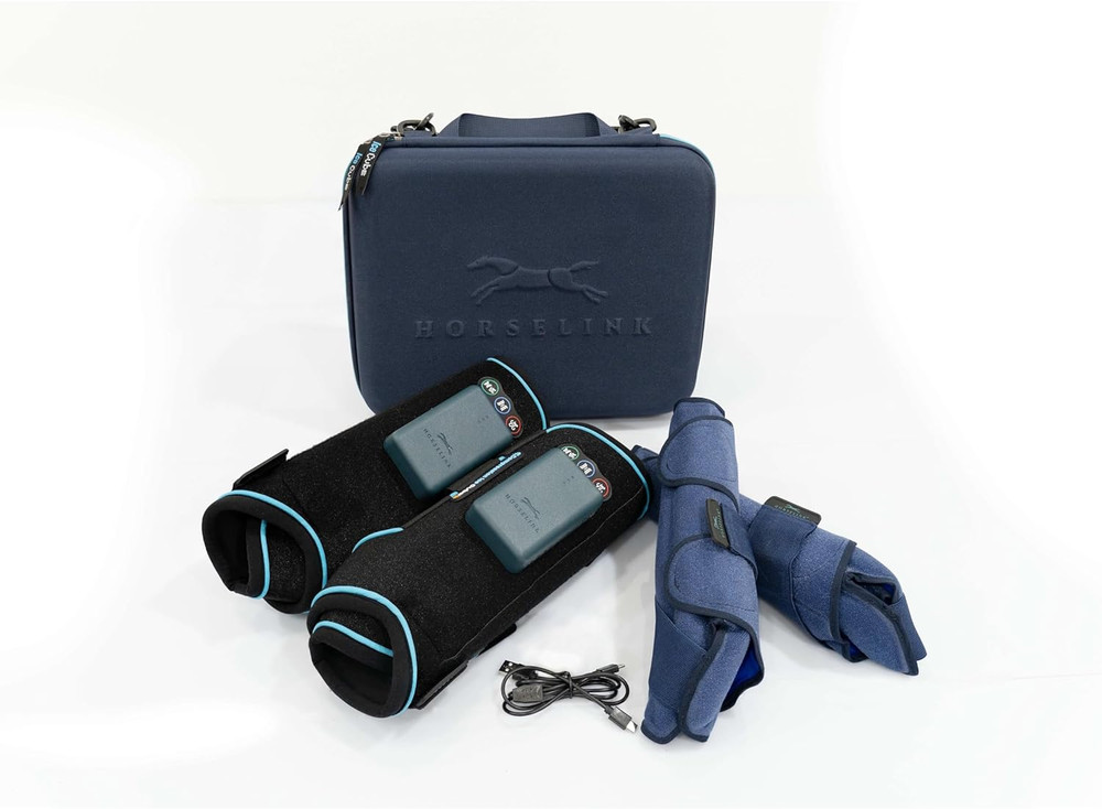3-in-1 Compression & Vibration Therapy Boots for Horses - Front & Hind