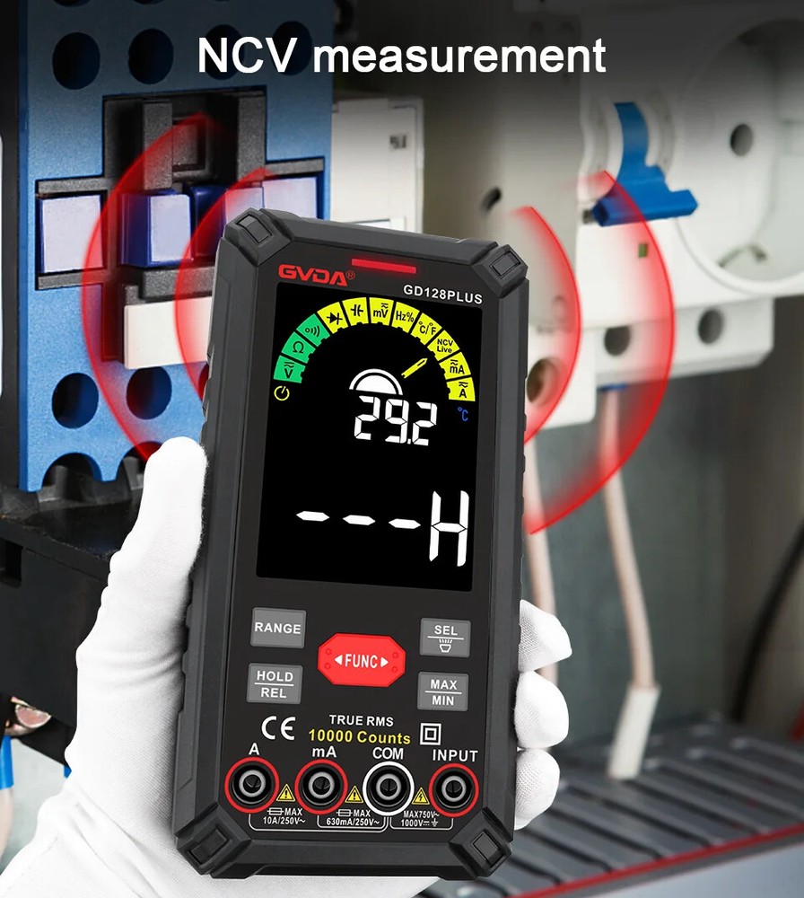 Smart Rechargeable Digital Multimeter True RMS 9999 Voltage Current Multitester