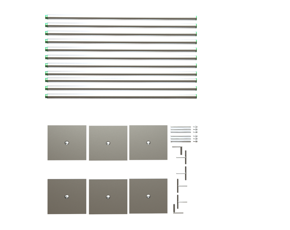 ADJUSTABLE QUICK BACKDROP KIT 10 FT TALL x 10FT-50FT WIDE PIPE WITHOUT DRAPE