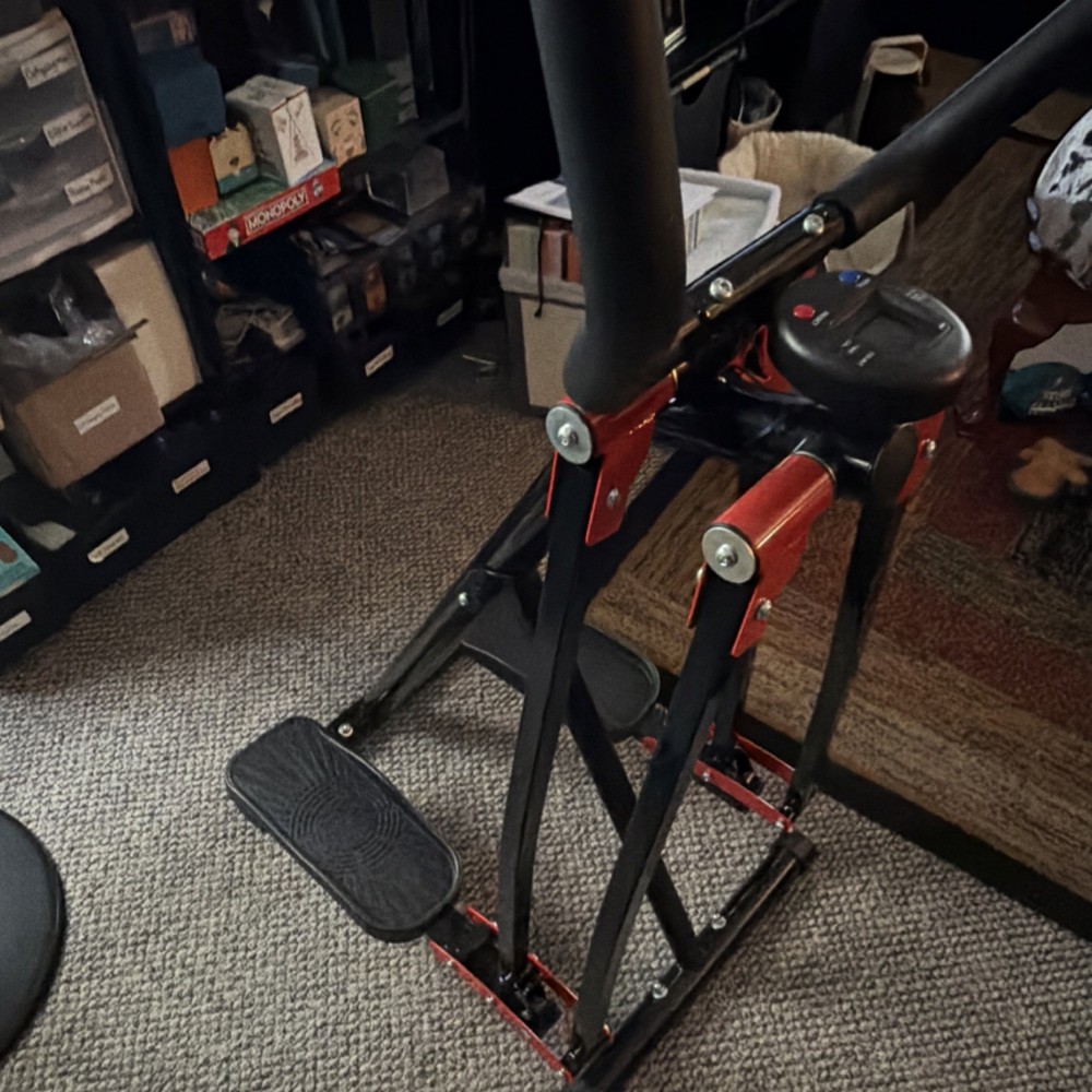 Air Walker Vertical Climber Hydraulic Resistance LCD Display Black & Red