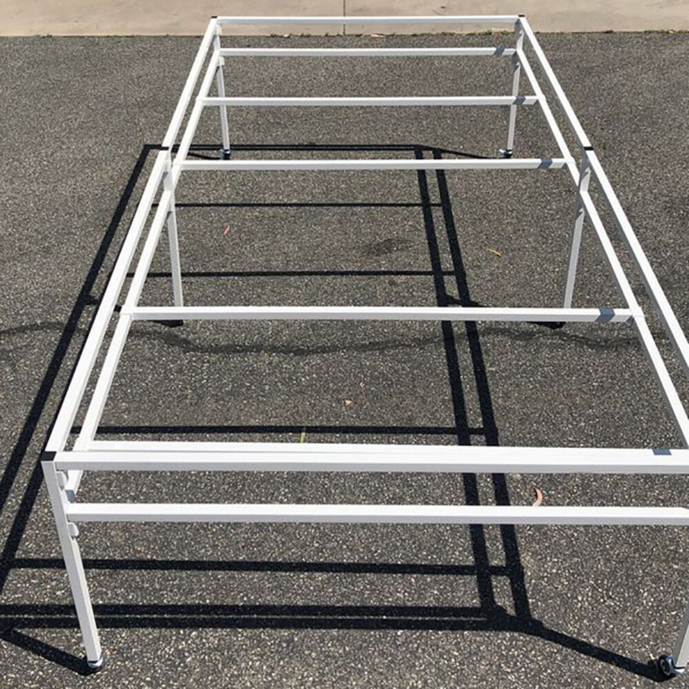 EAZY 4' x 8' Rolling Flood Table Stand Hydroponic Germination Trays Plants