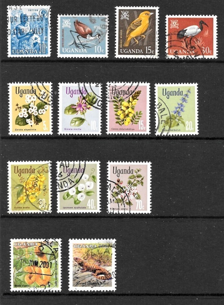 Uganda 1962/1995 Selection. Used (listed)
