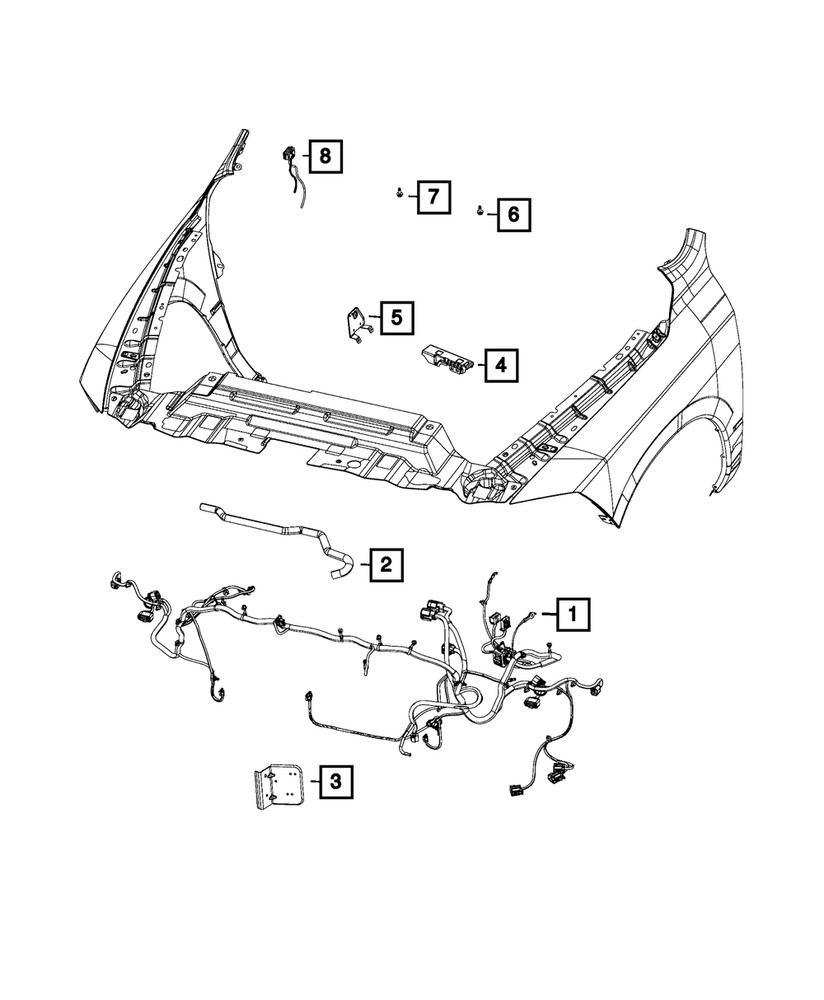 Genuine Mopar Front End Module Wiring 68371294AB