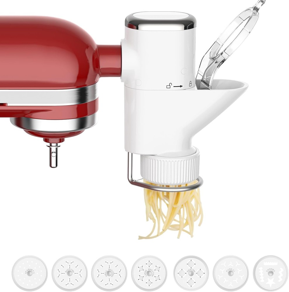 Pasta Press Attachment for Stand Mixer w/7 Plates Interchangeable Maker Kit
