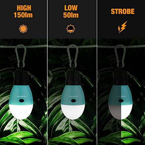 Rechargeable Camping Light,Portable Tent Lantern,3 Lighting Modes, Blue-2 Pack