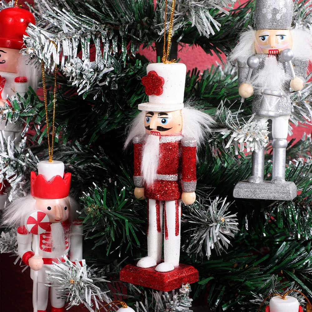 10 Pcs Nutcracker Ornaments Christmas Décor Soldier Nutcrackers Decorations
