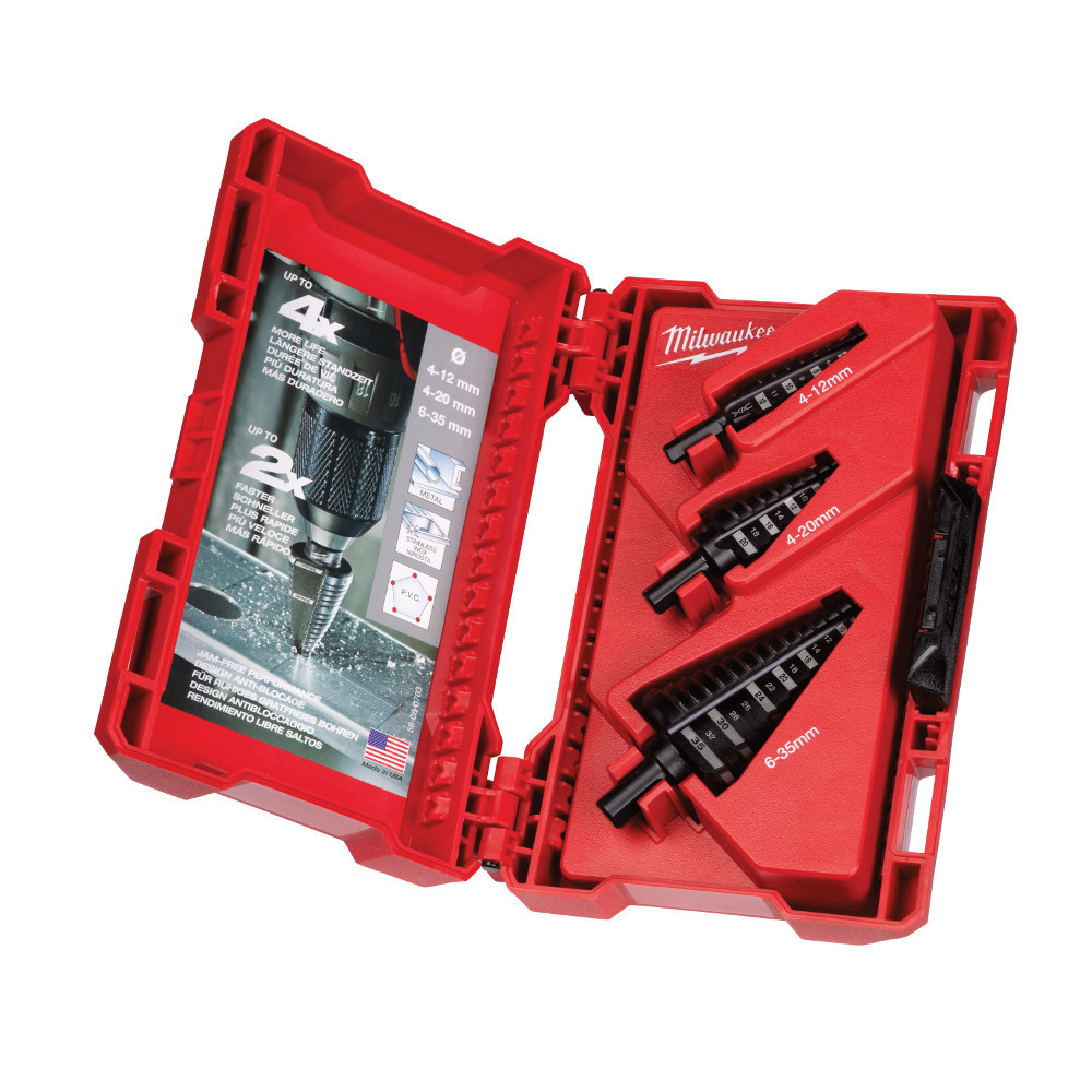 Milwaukee 48-89-9399 3 PC Metric Step Drill Bit Set