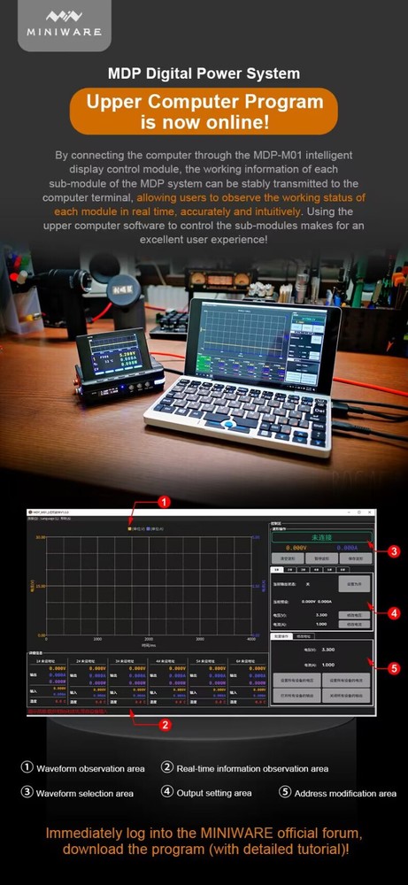 Mini Programmable Linear Power MDP-M01 Adjustable Digital DC Power Supply Module