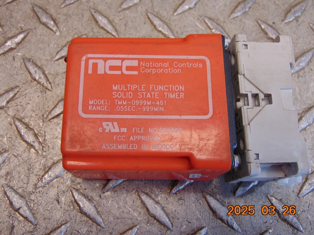 NCC TMM-0999M-461 Multiple Function Solid State Timer .05sec-999min with Socket