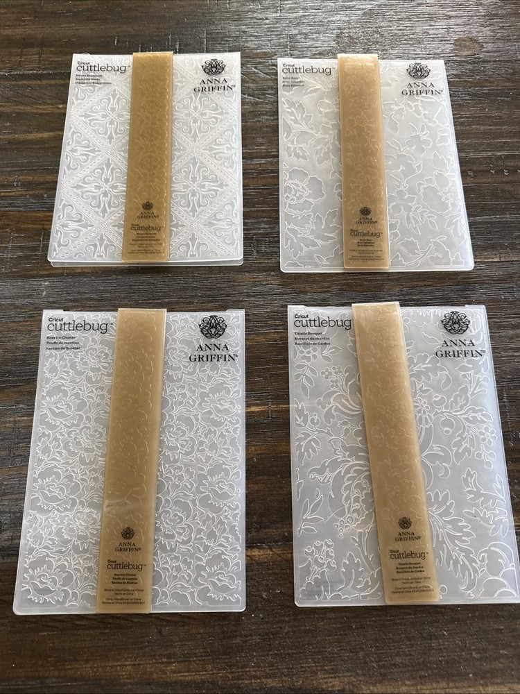 Anna Griffin Embossing Folder 7” X 5” + Borders Cuttlebug 4 Different Designs