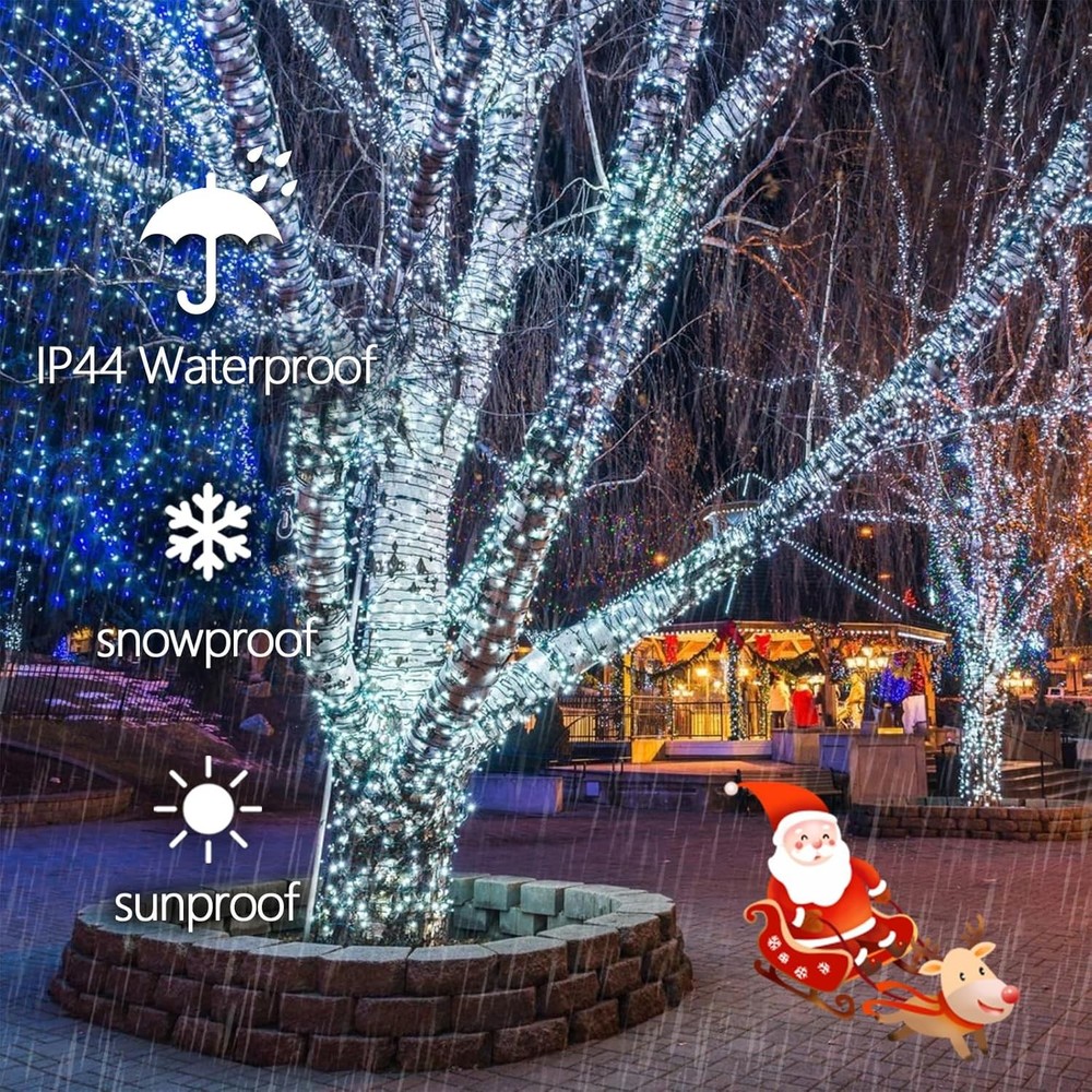 2Pack Christmas Lights 164FT 400LED Christmas String Lights with 8 Modes & Timer